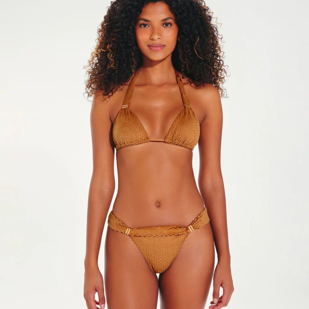 Vix Gold Textured Bikini